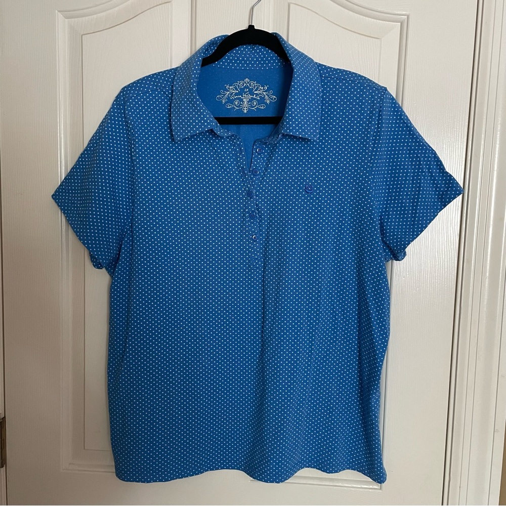 Gloria Vanderbilt Short Sleeve Collared Polo Shirt size 2X
